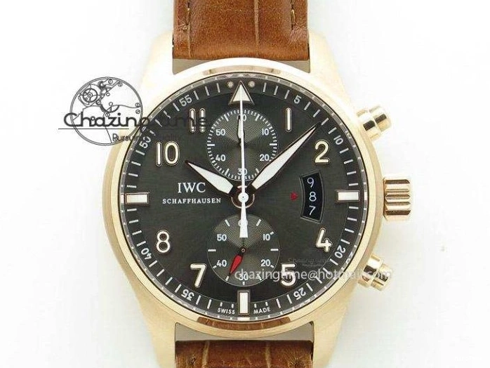 MIROTIME 0122 Minimalist Pilot Chrono 3777 43mm ZF 1:1 Best Edition Black Dial On SS Bracelet A 7364